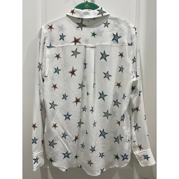 Rails Kate Star Silk Button Up Blouse Sz S - Picture 5 of 7